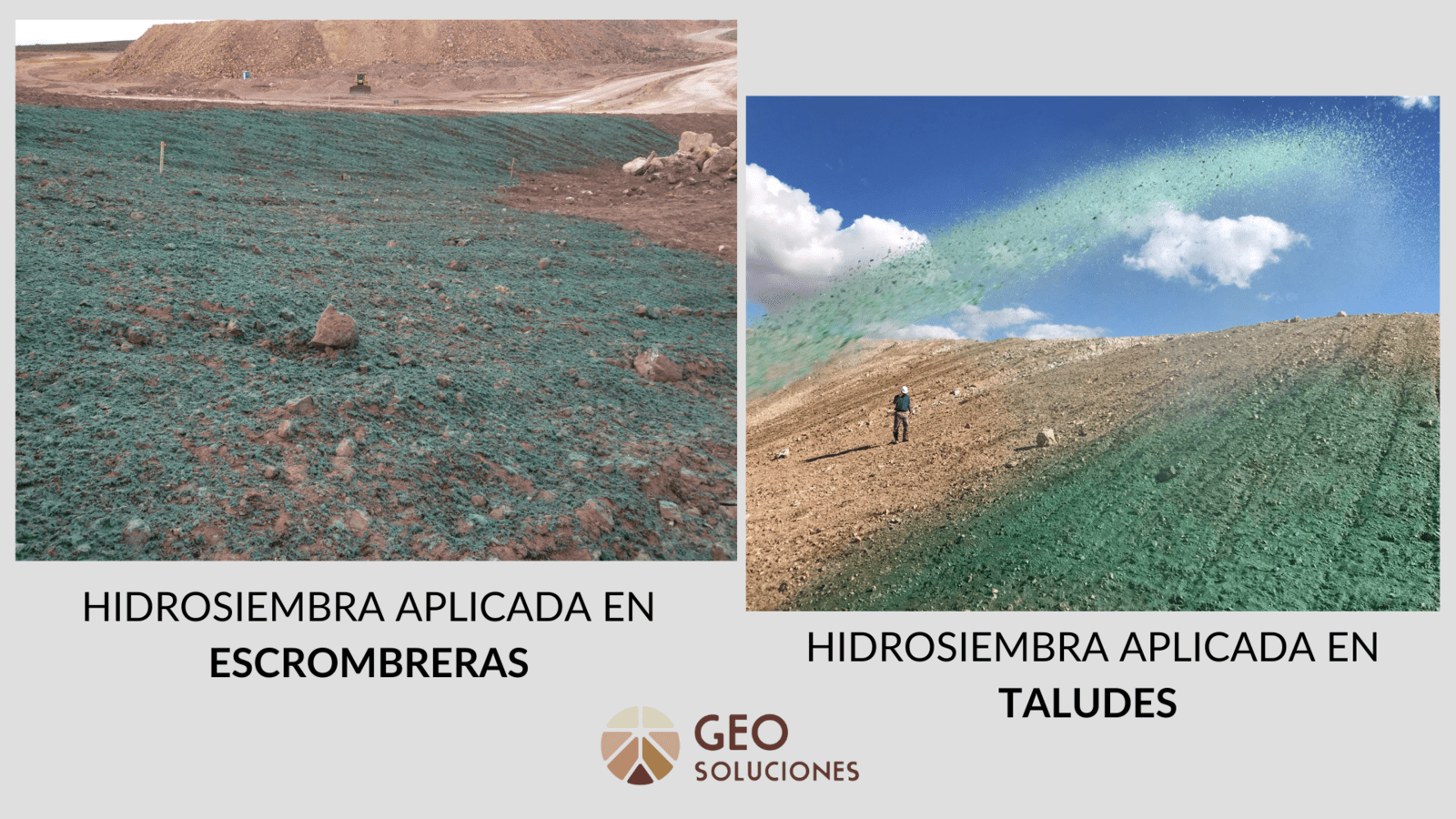 hidrosiembra aplicada en taludes y escrombreras